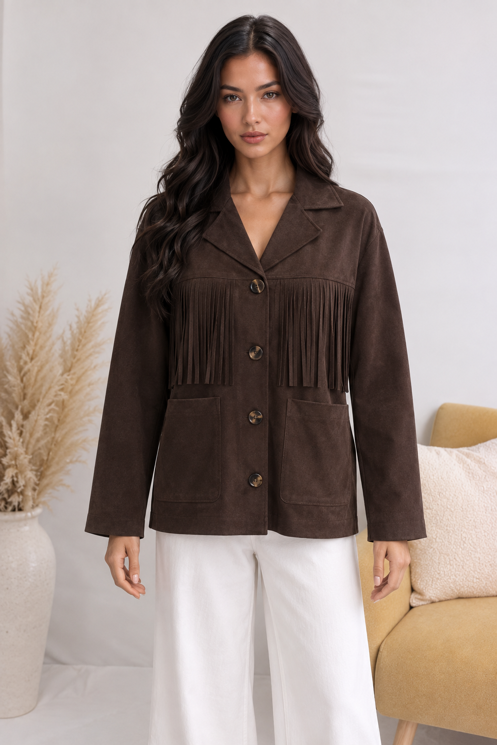 Veste à franges