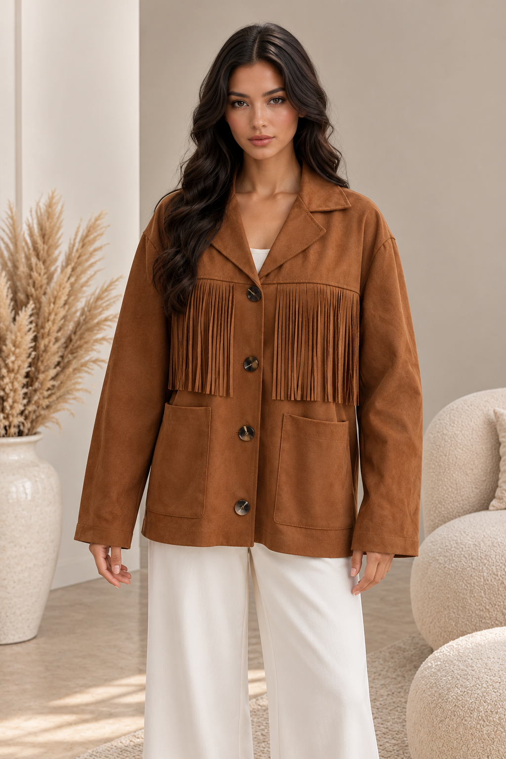 Veste à franges