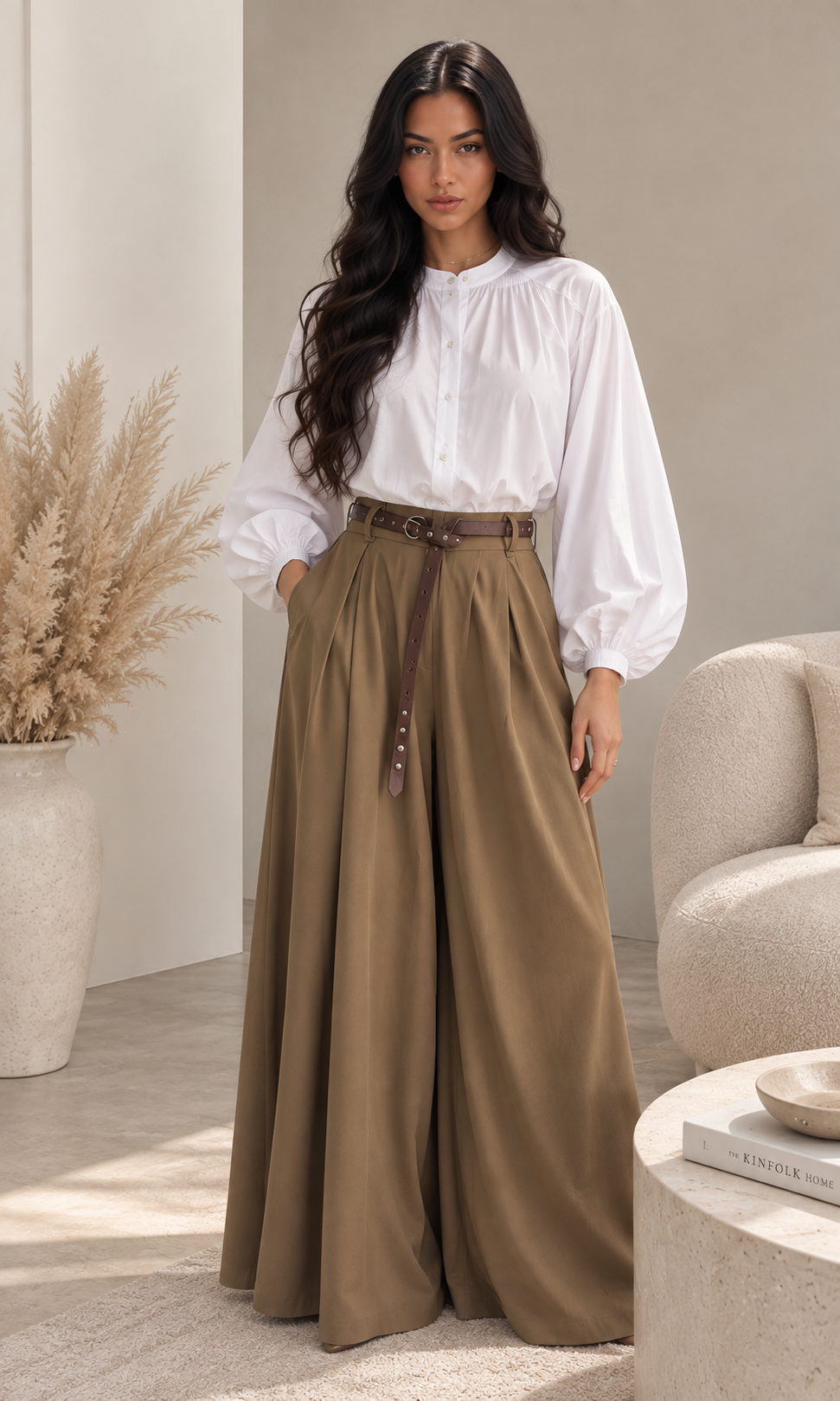 Jupe-culotte tabac ALYSMA