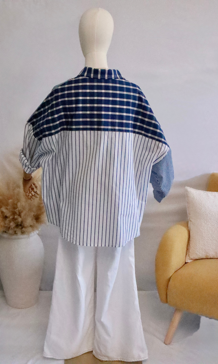 Chemise ample à carreaux