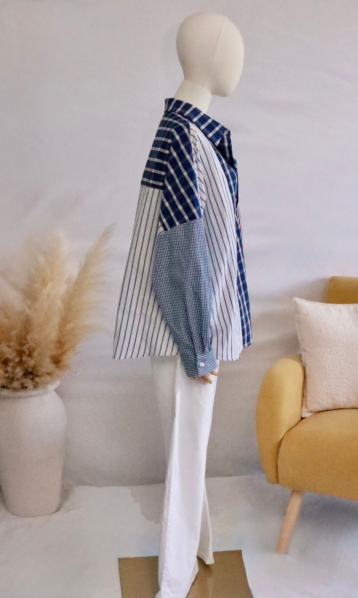 Chemise ample à carreaux