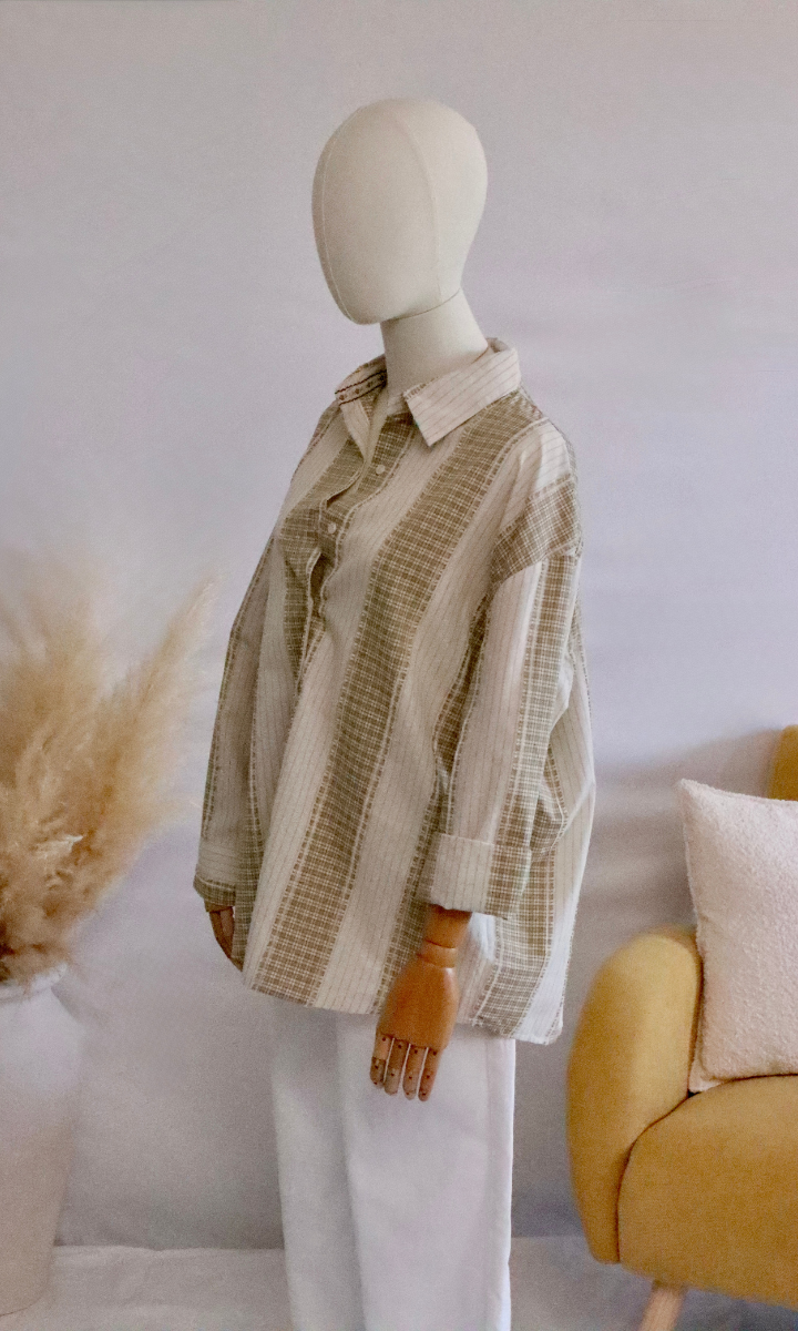 Chemise à carreaux en coton