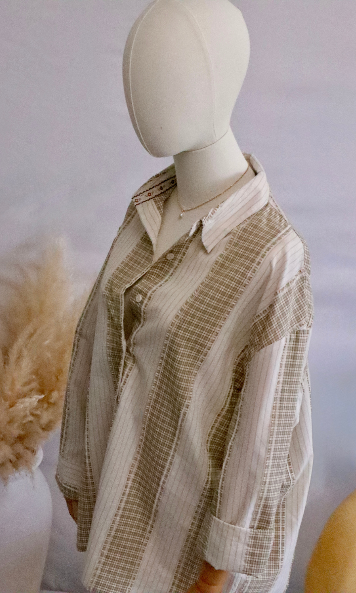Chemise à carreaux en coton