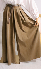 Pantalon jupe ALYSMA coloris tabac