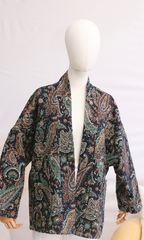 VESTE JACQUARD BLEU