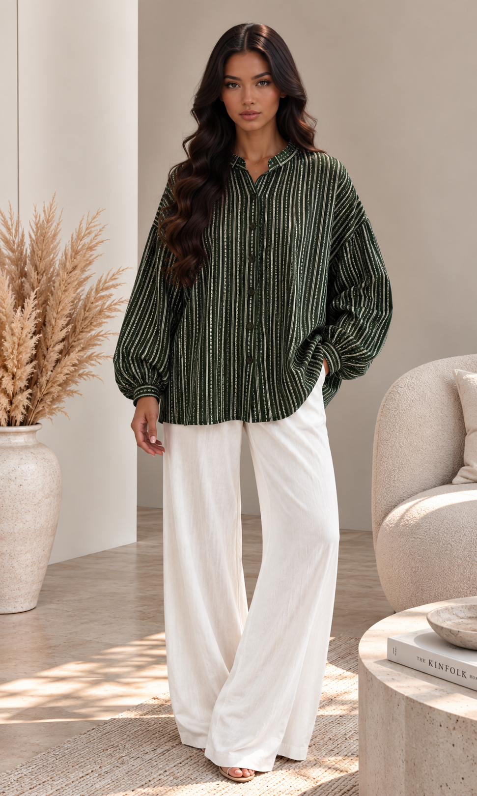 Chemise en coton à motifs ALYSMA